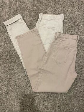 Banana Republic Men's Light Grey Traveler Pants | 2 Pairs